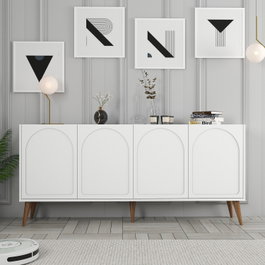Hanah Home Lyon 81 Consola Blanco y Nogal
